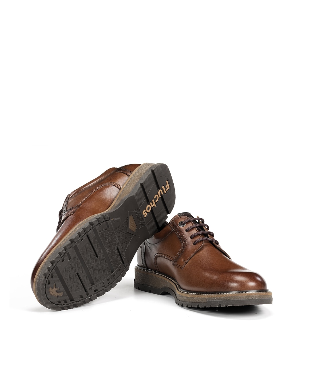 Zapatos de cordones de hombre fabricados en piel - Fluchos - Marrón Marrón-6