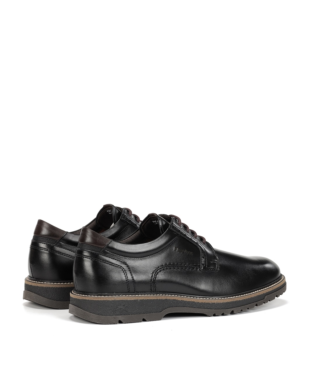 Zapatos de cordones de hombre fabricados en piel - Fluchos - Negro Negro-2