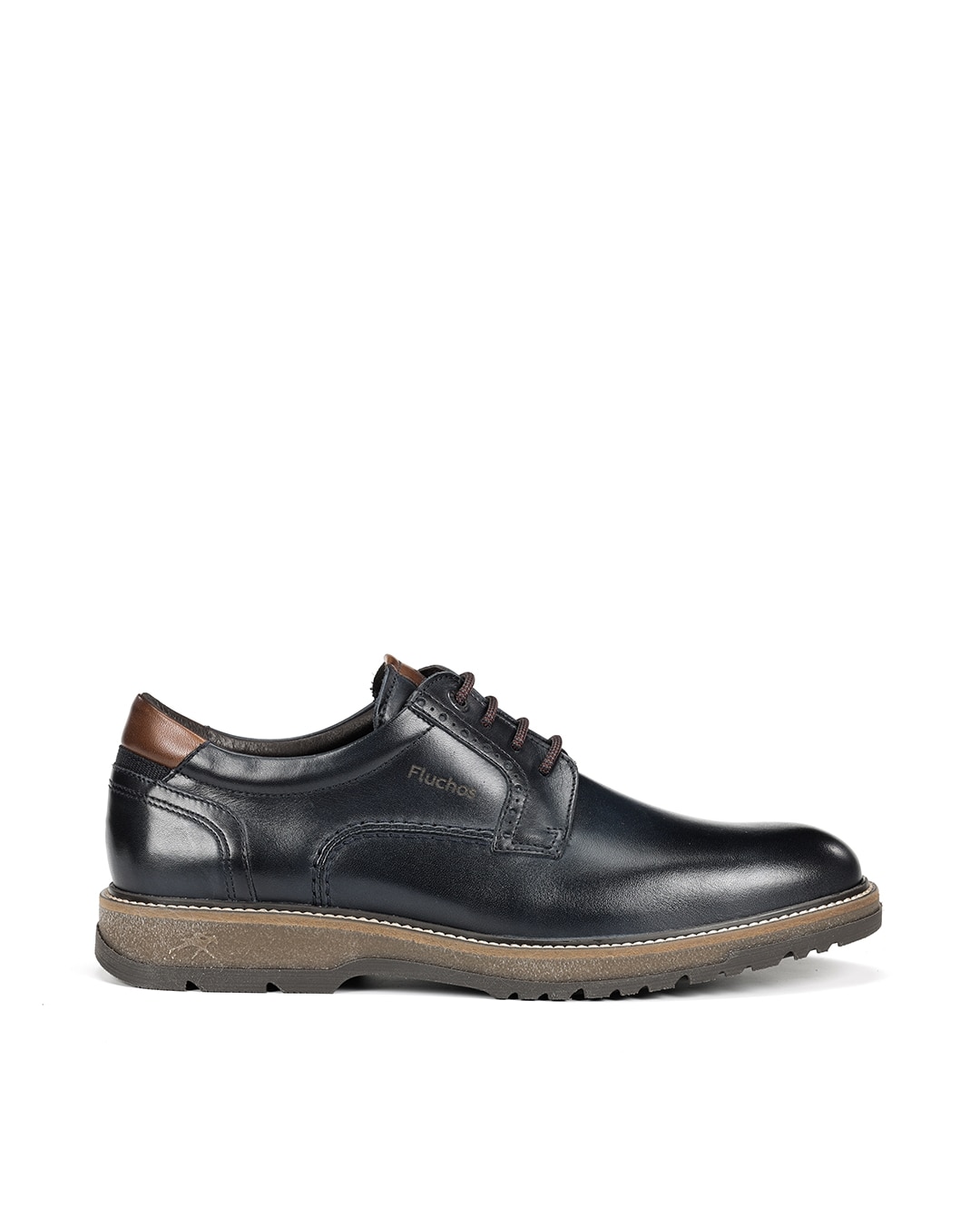 Zapatos de cordones de hombre fabricados en piel - Fluchos - Azul Azul-1