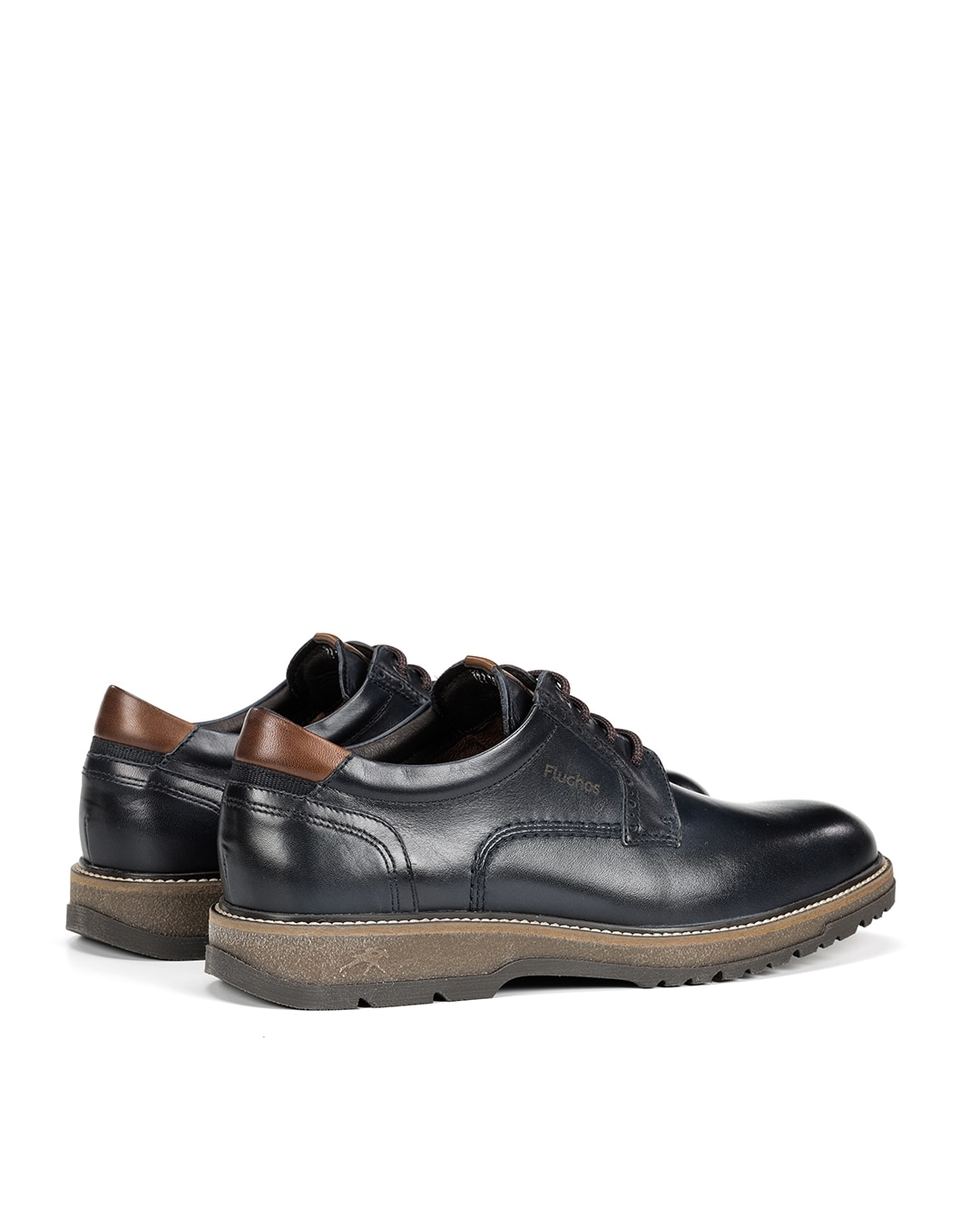 Zapatos de cordones de hombre fabricados en piel - Fluchos - Azul Azul-2