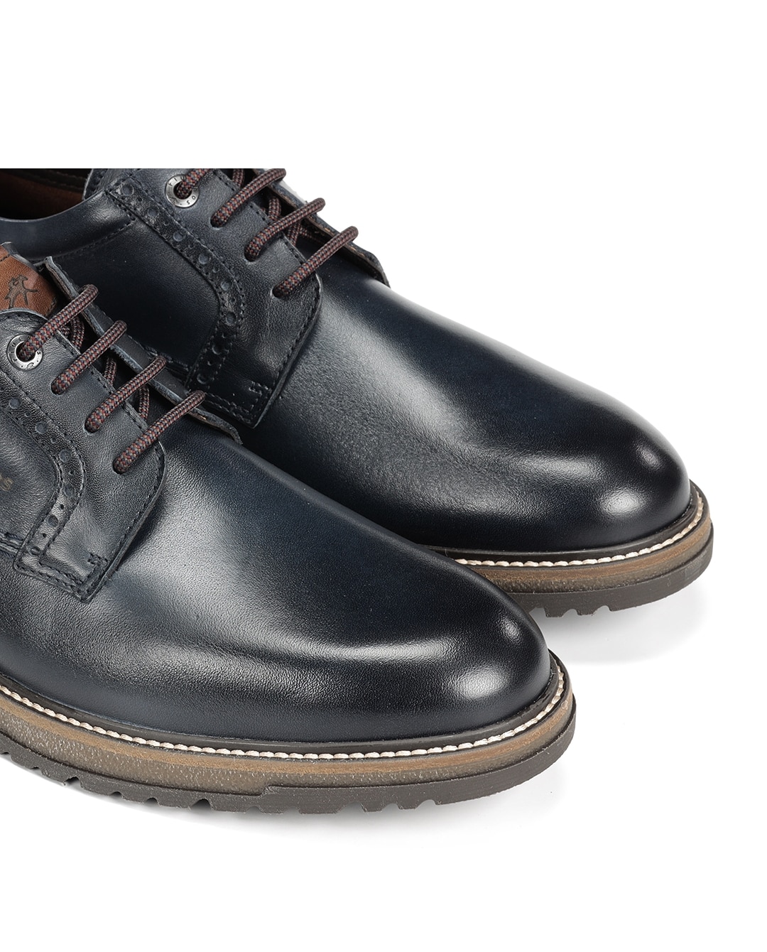 Zapatos de cordones de hombre fabricados en piel - Fluchos - Azul Azul-6