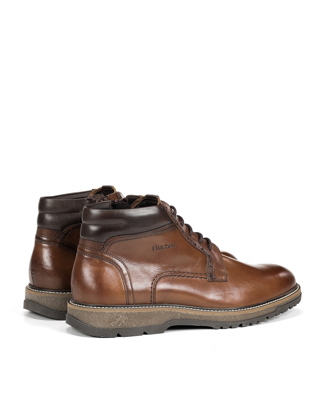 Botines de hombre fabricados en piel - Fluchos - Marrón Marrón-2