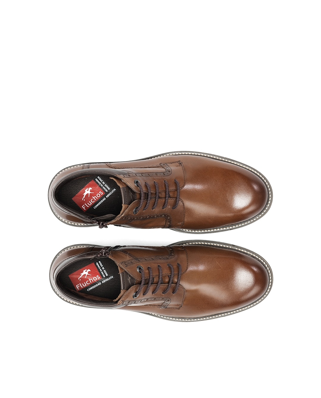 Botines de hombre fabricados en piel - Fluchos - Marrón Marrón-5