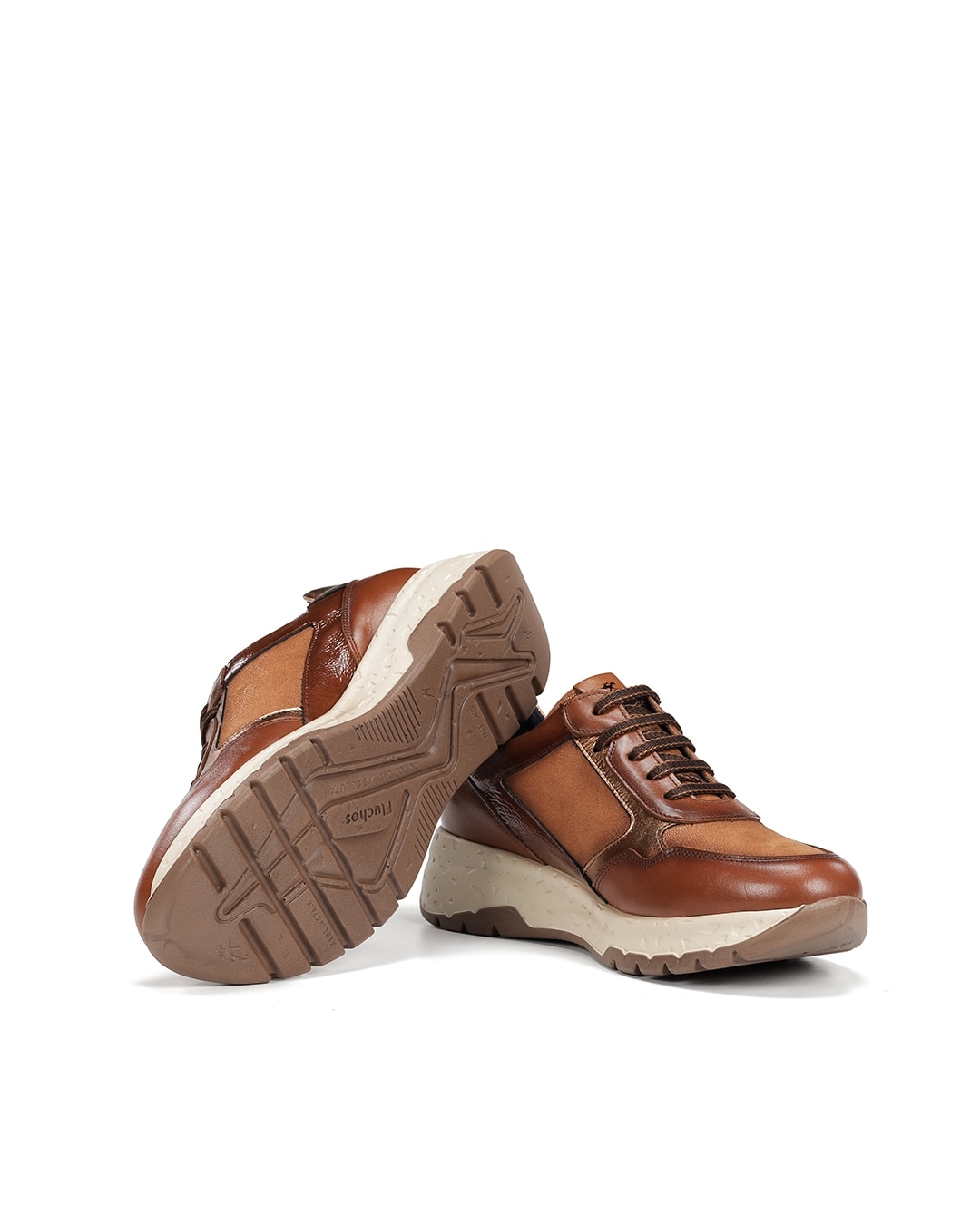 Zapatos de cordones de mujer fabricados en piel - Fluchos - Marrón Marrón-4