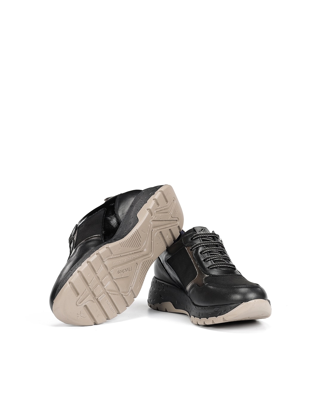 Zapatos de cordones de mujer fabricados en piel - Fluchos - Gris oscuro Gris oscuro-2
