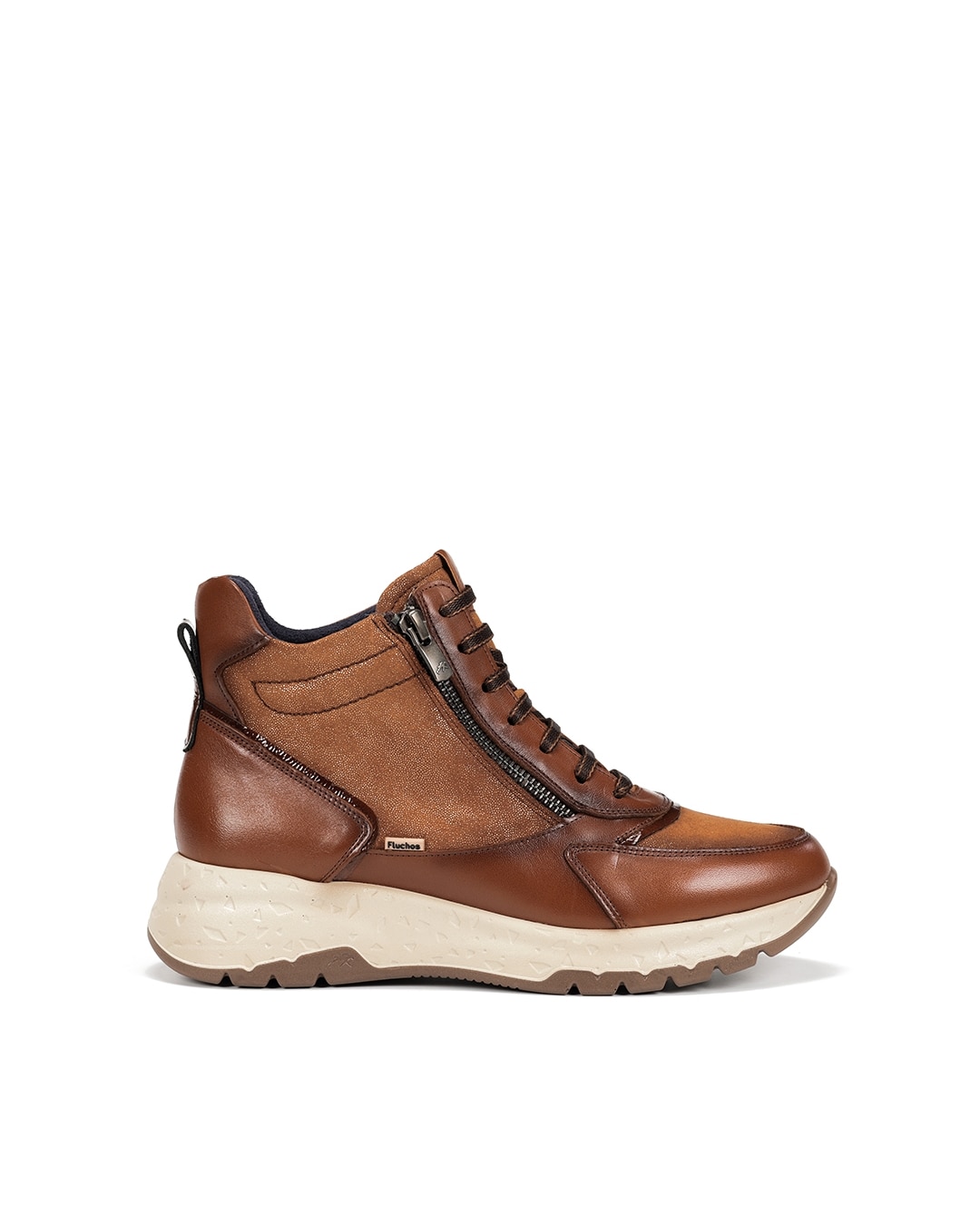 Botines de mujer fabricados en piel - Fluchos - Marrón Marrón-1