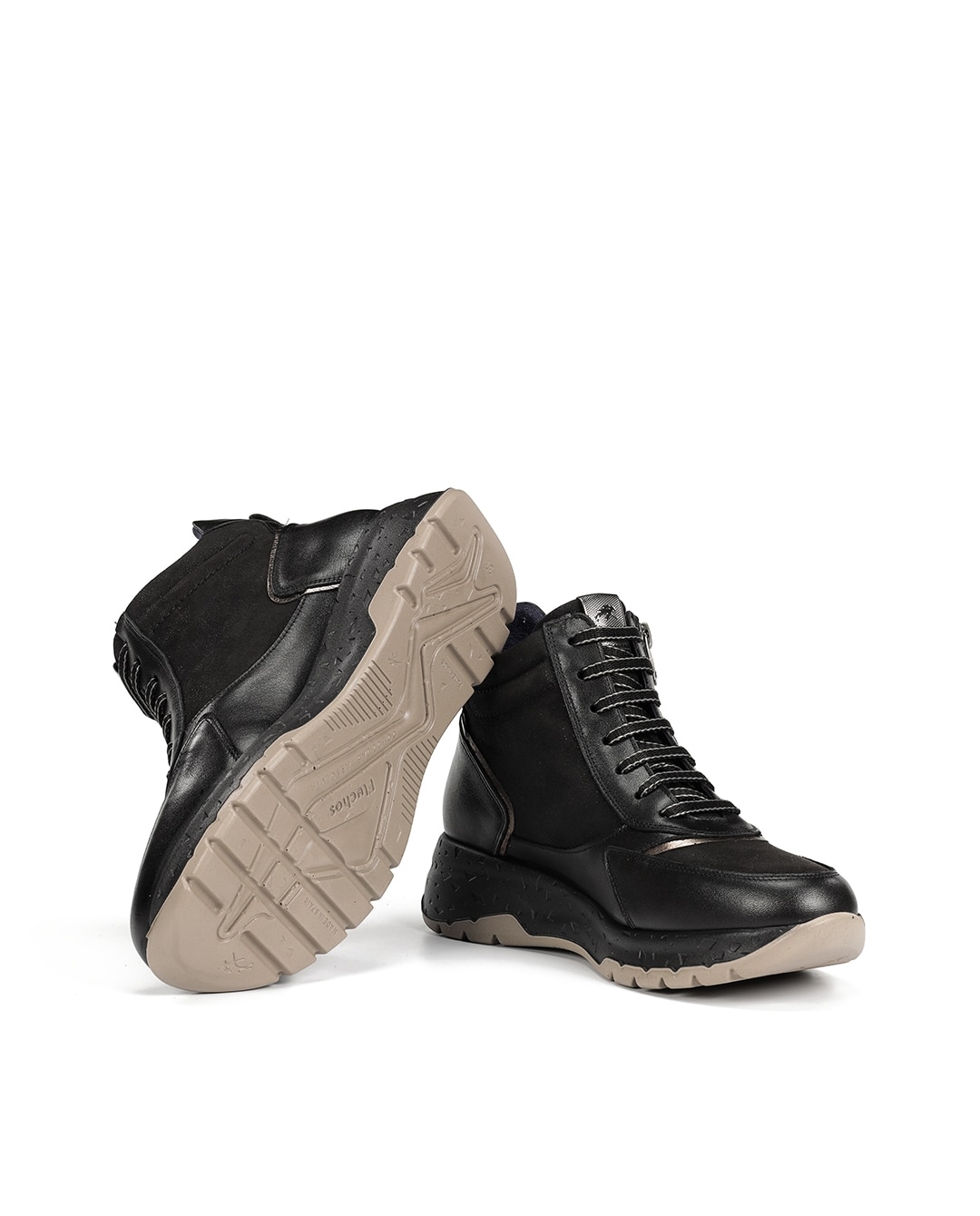 Botines de mujer fabricados en piel - Fluchos - Negro Negro-4