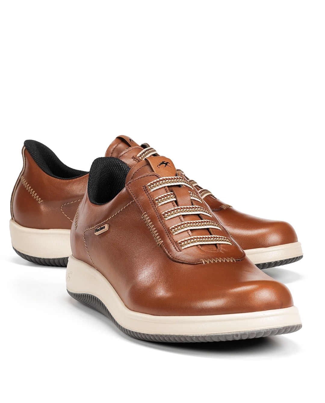 Zapatos de cordones de mujer fabricados en piel - Fluchos - Marrón Marrón-6