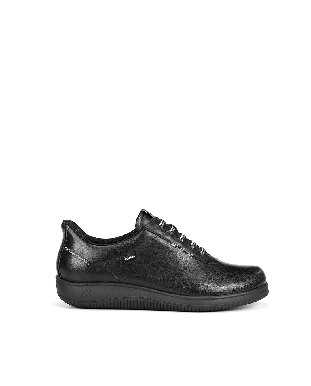 Imagen 0 de Zapatos de cordones de mujer  fabricados en piel Negro