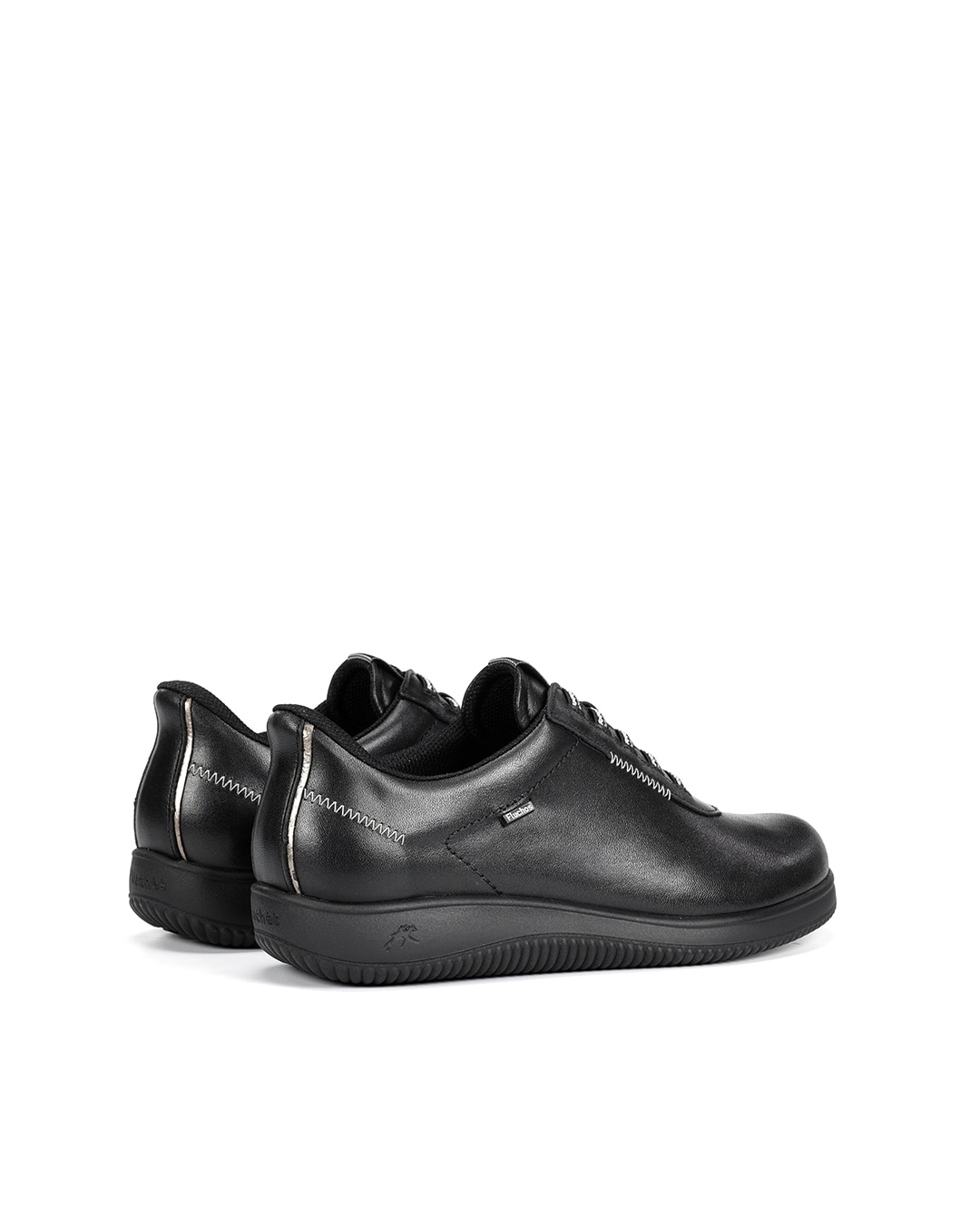 Zapatos de cordones de mujer fabricados en piel - Fluchos - Negro Negro-2