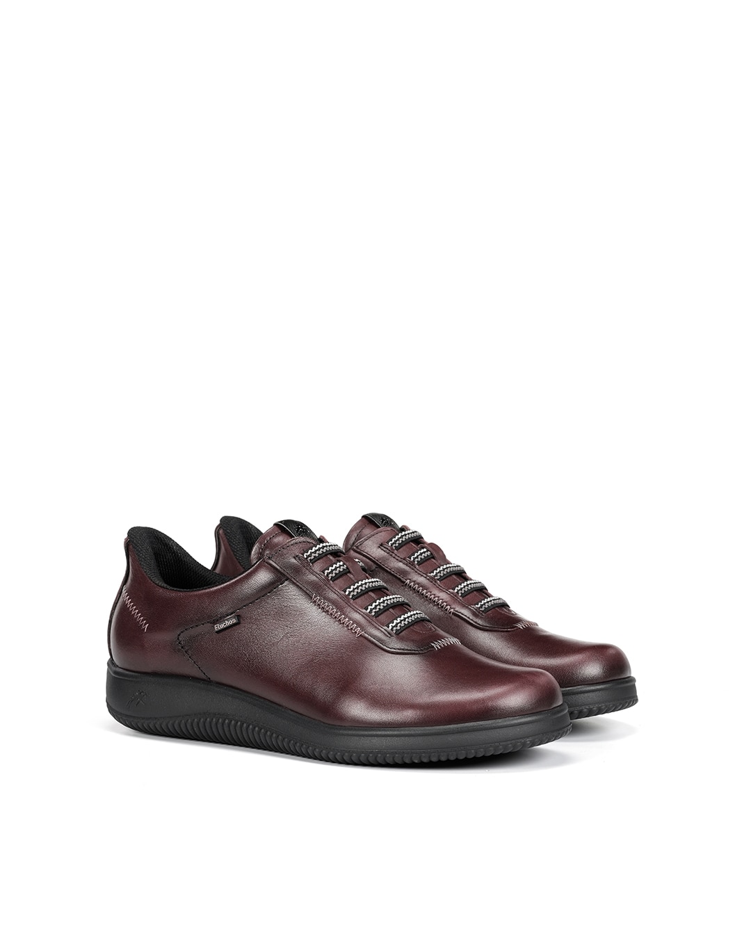 Zapatos de cordones de mujer fabricados en piel - Fluchos - Rojo Rojo-3