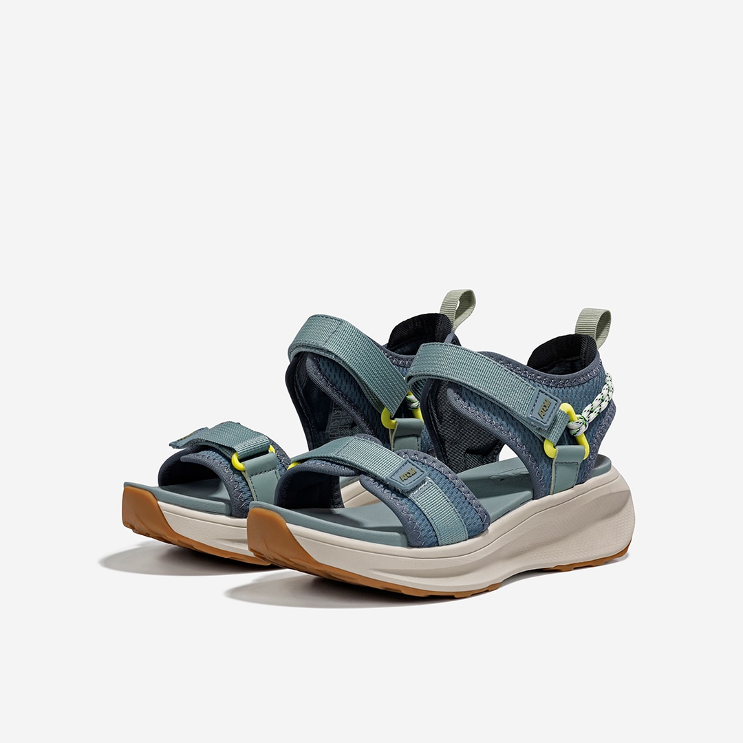 Sandalias casual de mujer Atom - Azul / Gris Azul / Gris-4