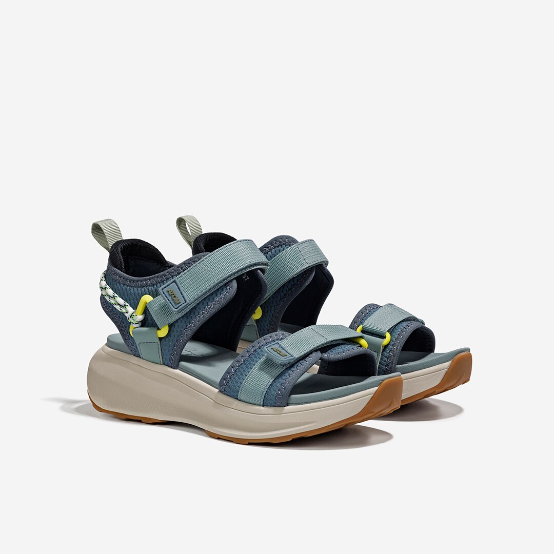 Sandalias casual de mujer Atom - Azul / Gris Azul / Gris-5