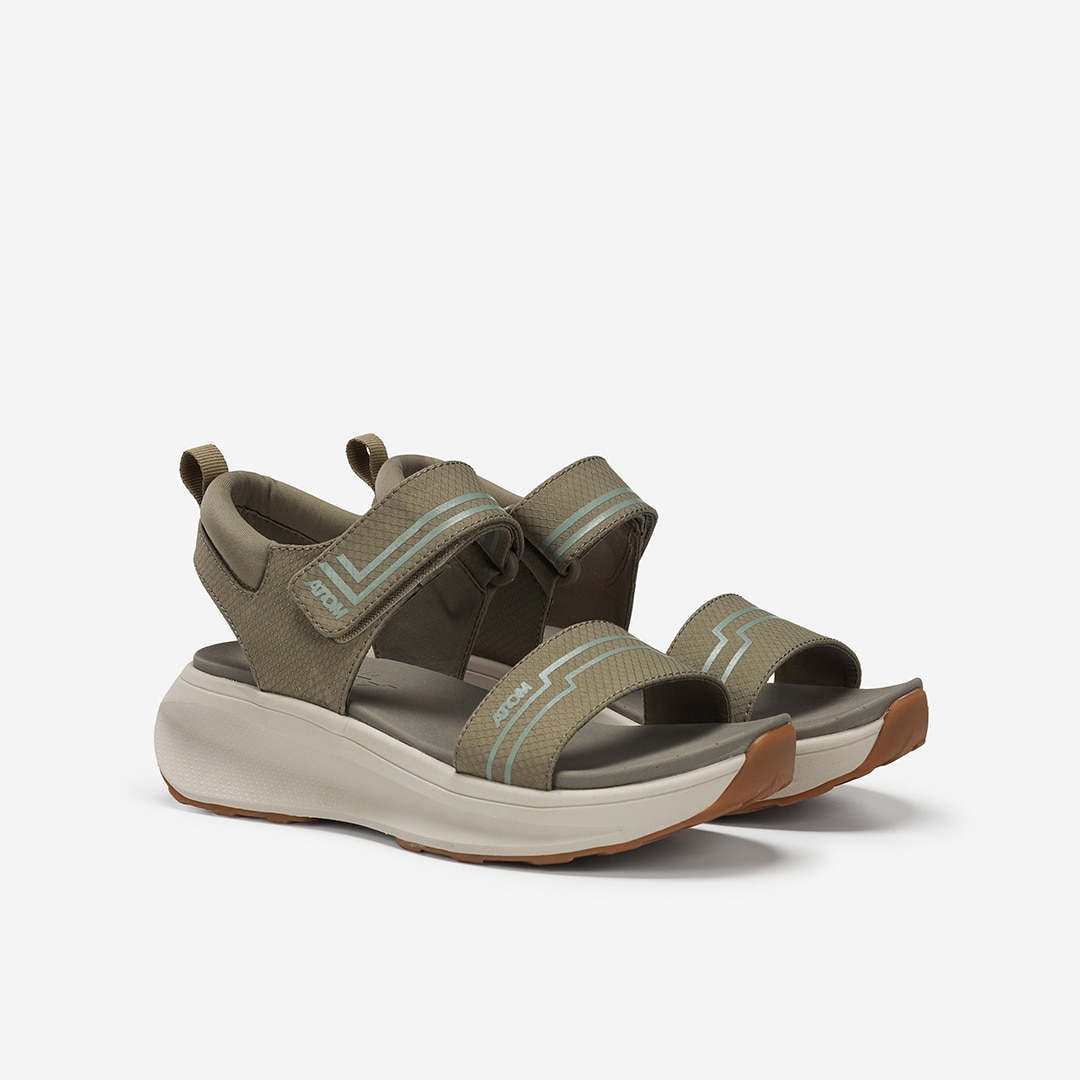 Sandalias casual de mujer Atom - Verde Verde-5