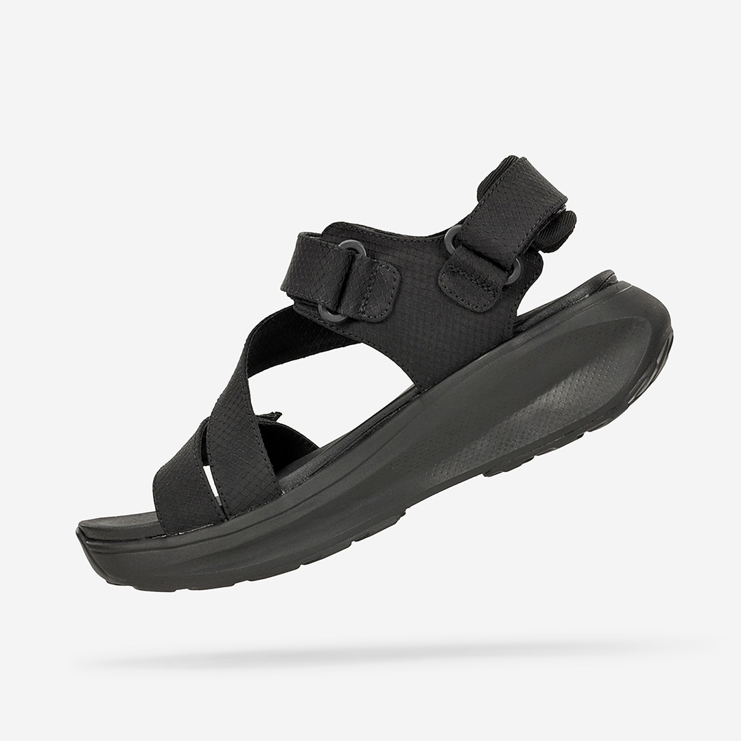 Sandalias casual de mujer Atom - Negro / Gris Negro / Gris-3