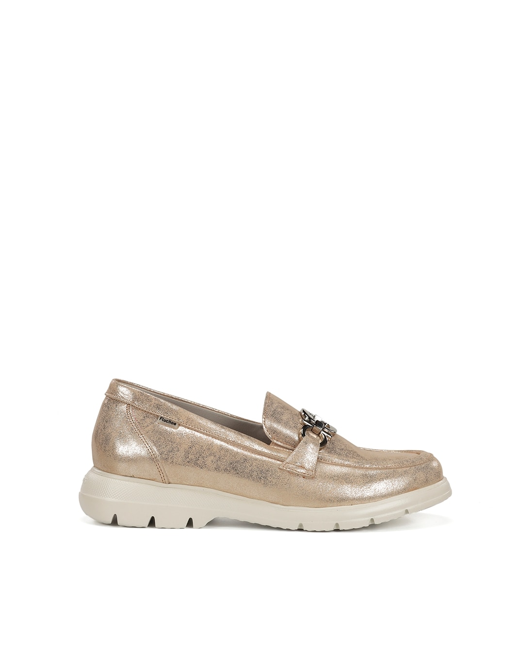 Imagen 0 de Mocasines de mujer  fabricados en piel Oro