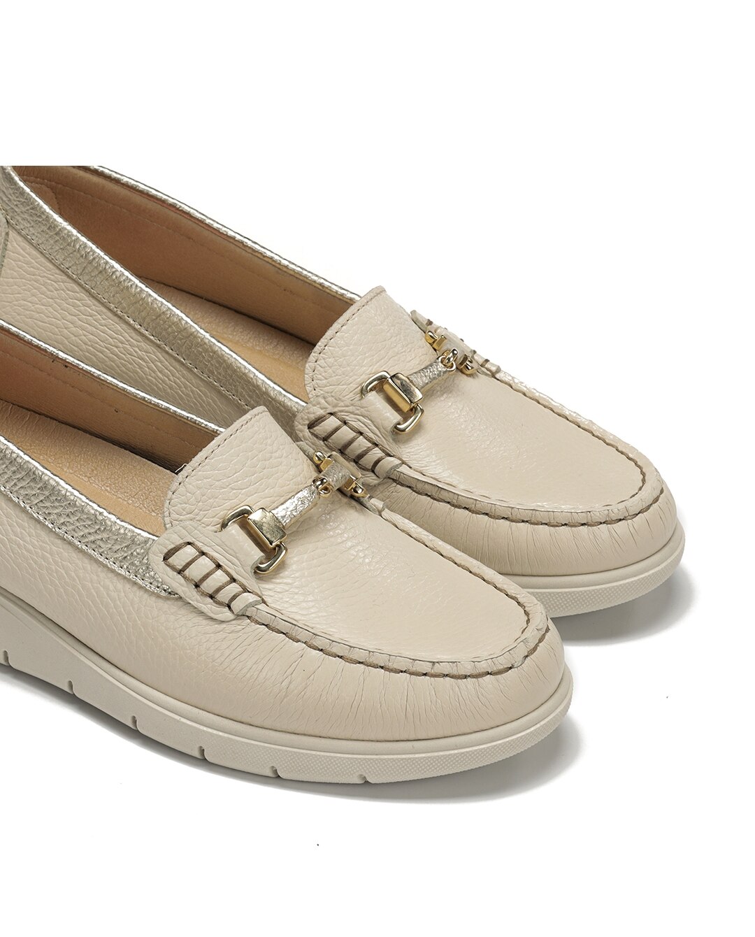 Mocasines de mujer fabricados en piel - Fluchos - Marrón Marrón-4