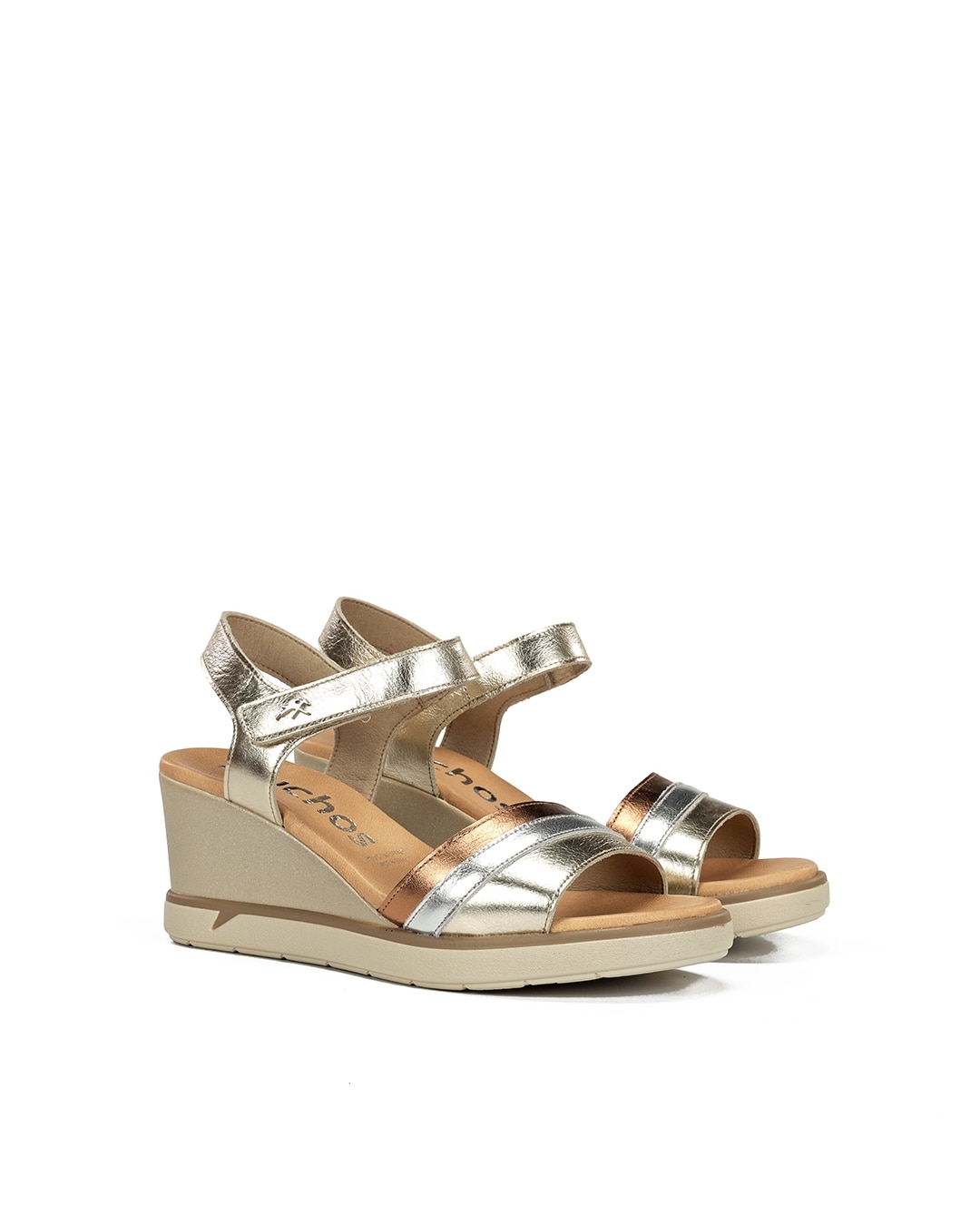 Sandalias de mujer fabricados en piel - Fluchos - Oro Oro-3