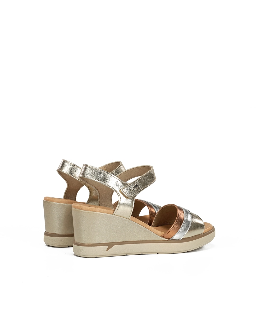 Sandalias de mujer fabricados en piel - Fluchos - Oro Oro-2