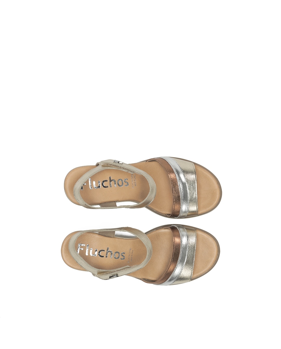 Sandalias de mujer fabricados en piel - Fluchos - Oro Oro-5