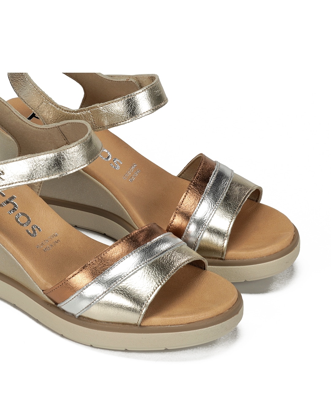 Sandalias de mujer fabricados en piel - Fluchos - Oro Oro-6