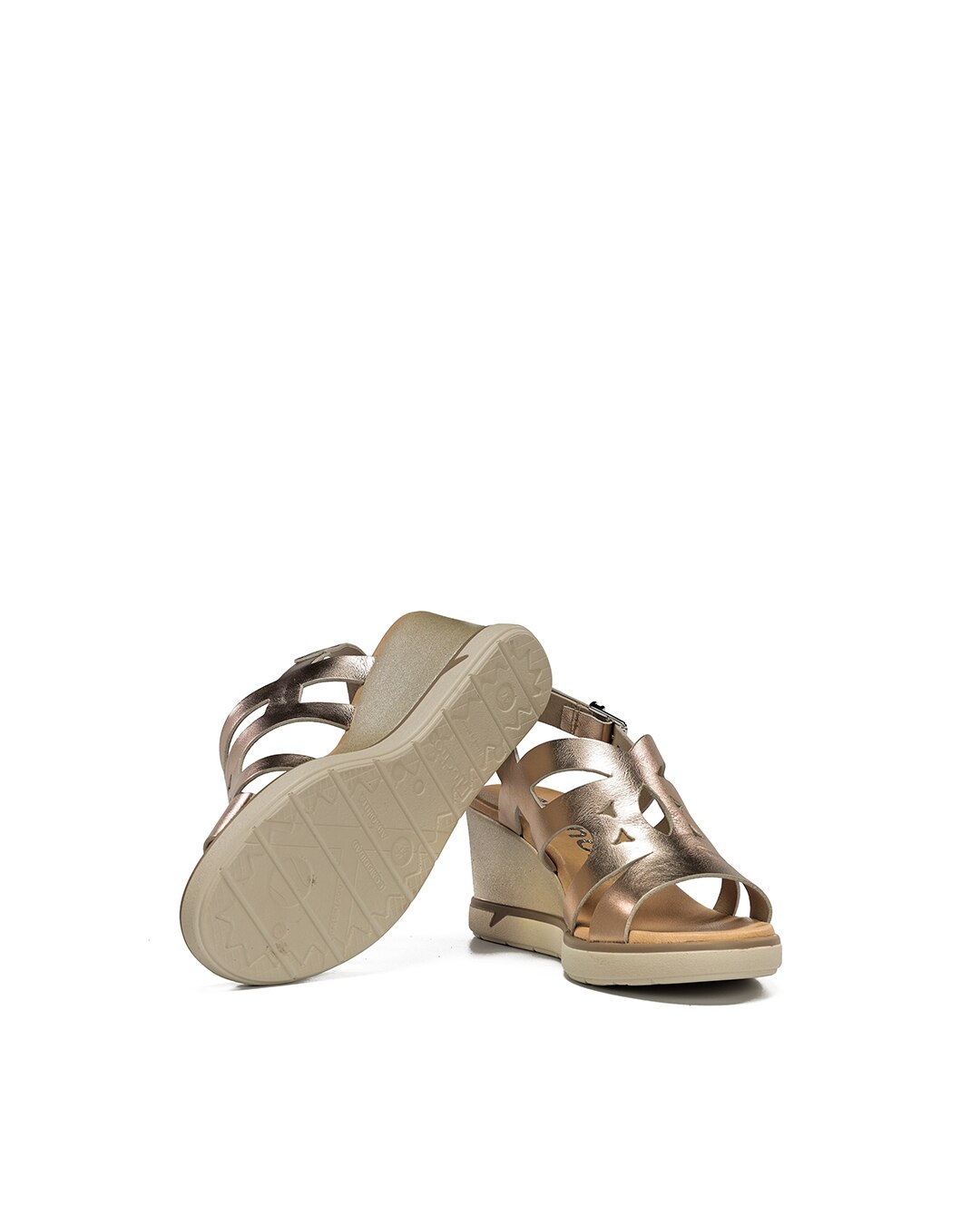 Sandalias de mujer fabricados en piel - Fluchos - Oro Oro-6
