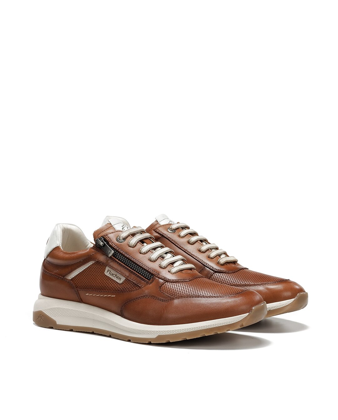 Zapatos de cordones de hombre fabricados en piel - Fluchos - Marrón Marrón-3