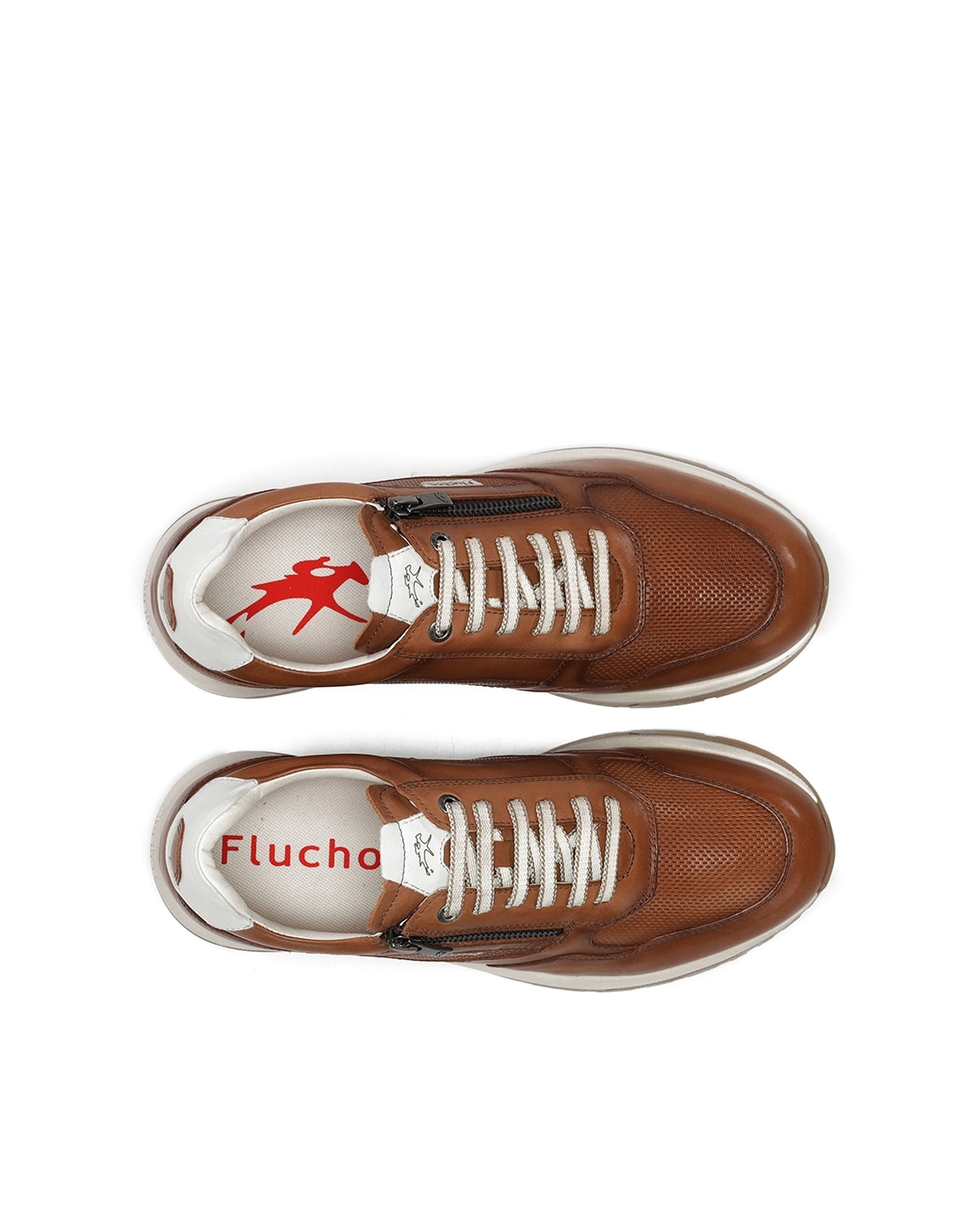 Zapatos de cordones de hombre fabricados en piel - Fluchos - Marrón Marrón-5