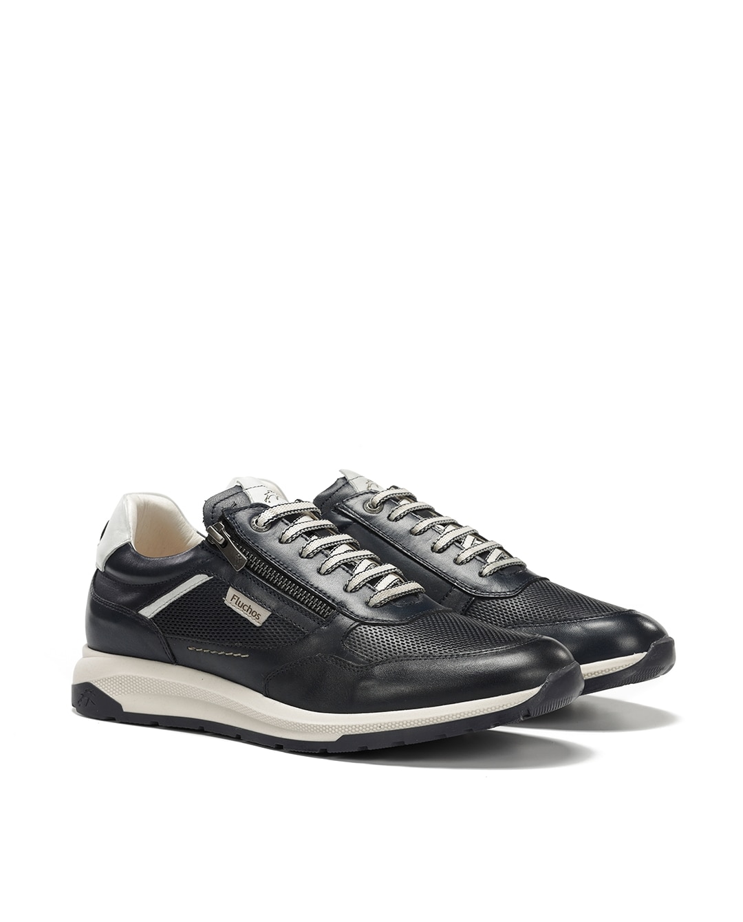 Zapatos de cordones de hombre fabricados en piel - Fluchos - Azul Azul-3