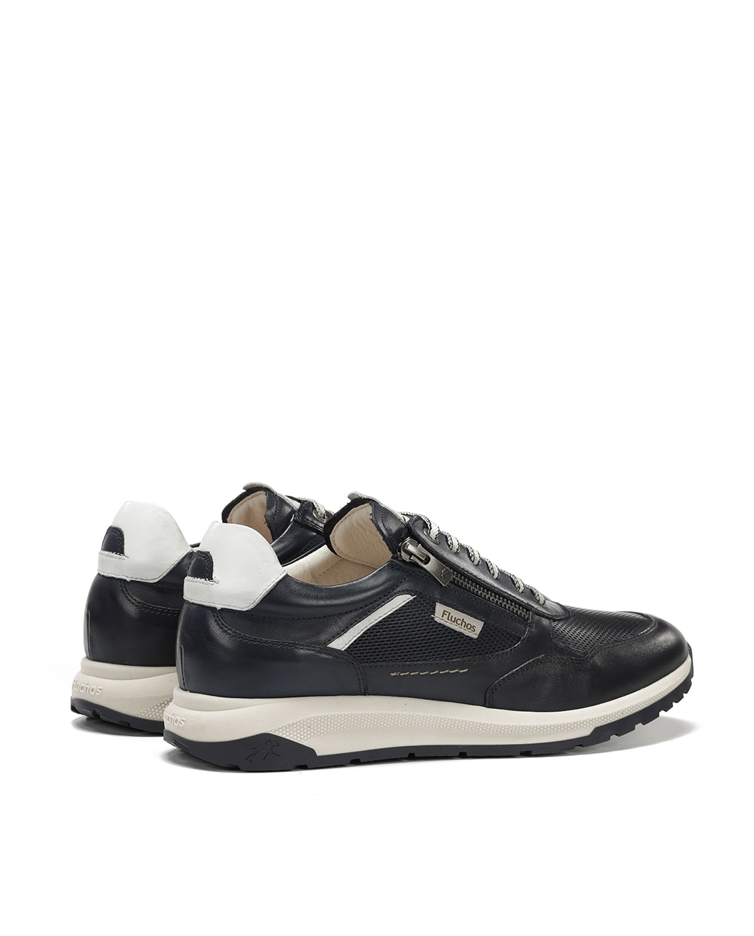 Zapatos de cordones de hombre fabricados en piel - Fluchos - Azul Azul-2