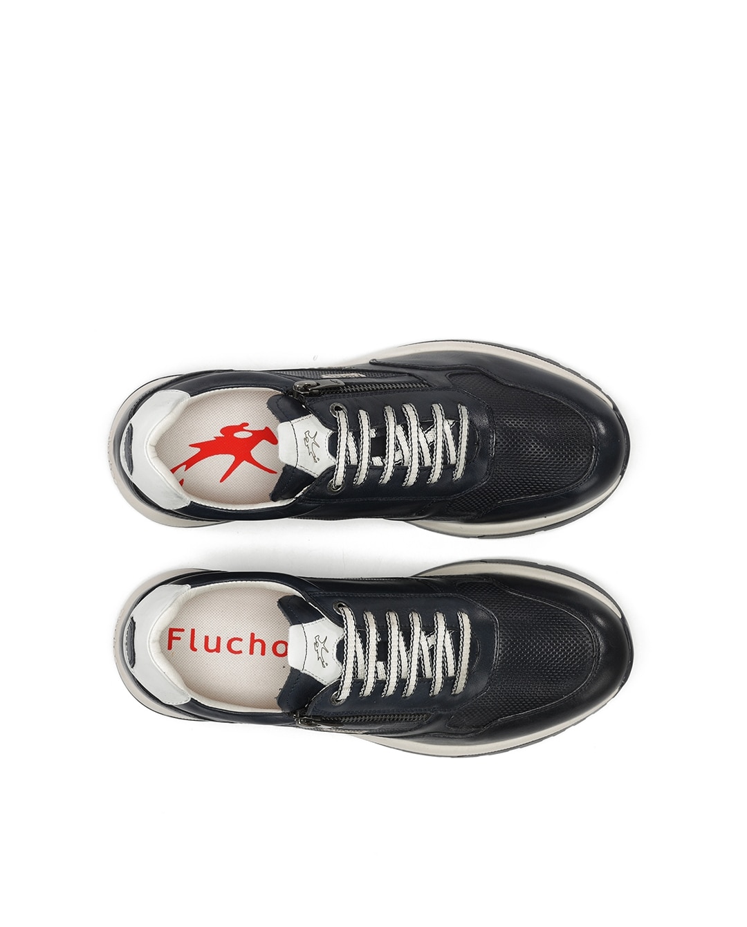Zapatos de cordones de hombre fabricados en piel - Fluchos - Azul Azul-5