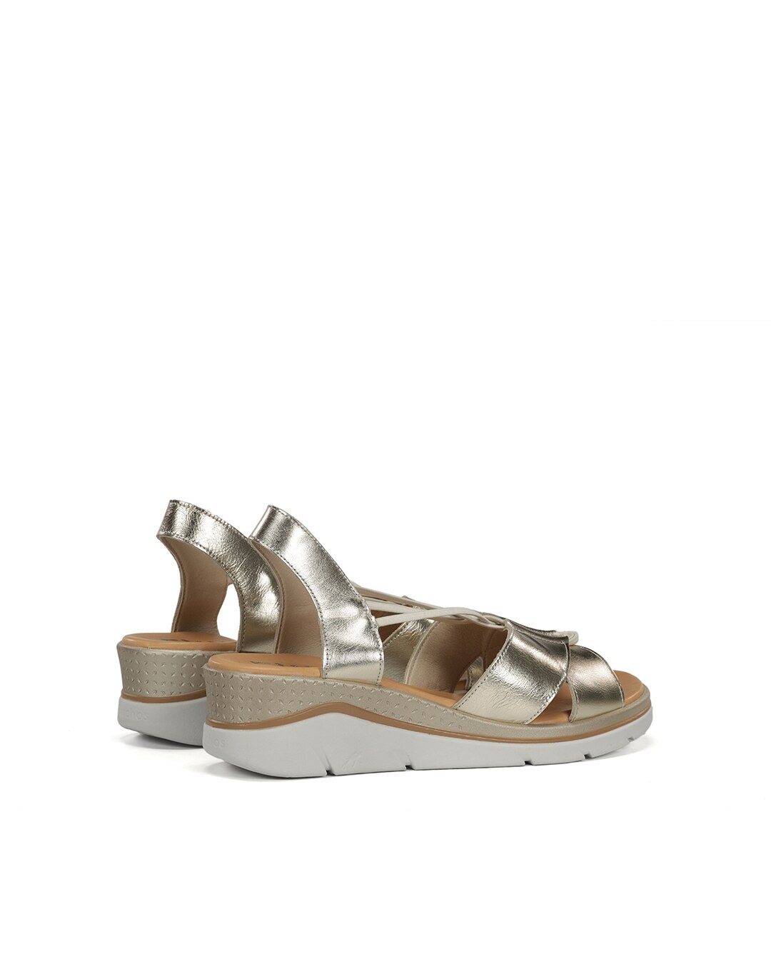 Sandalias de mujer fabricados en piel - Fluchos - Oro Oro-2