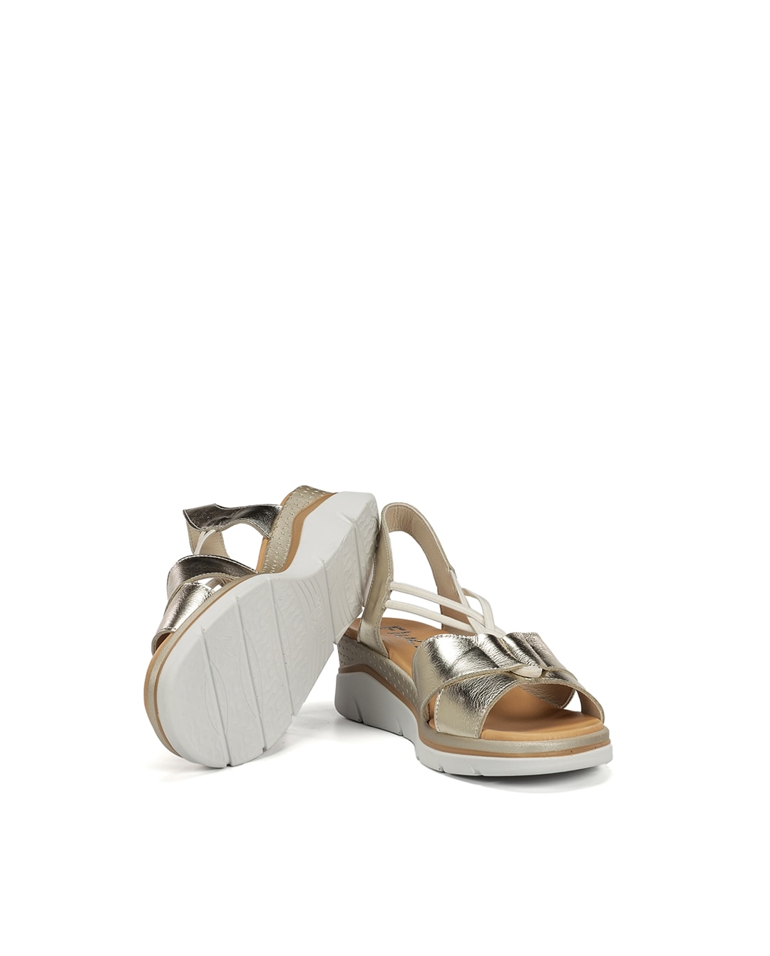 Sandalias de mujer fabricados en piel - Fluchos - Oro Oro-4