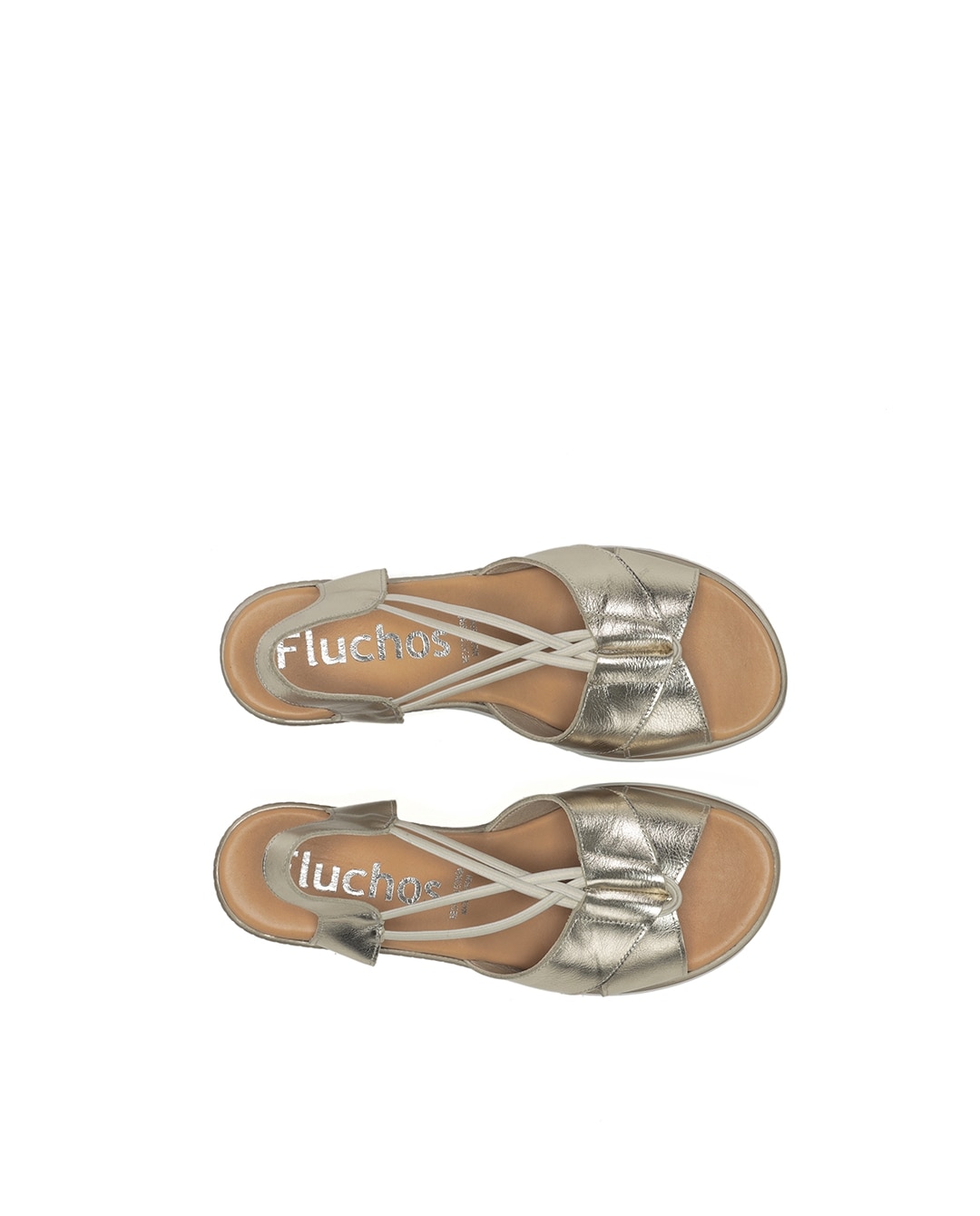 Sandalias de mujer fabricados en piel - Fluchos - Oro Oro-5