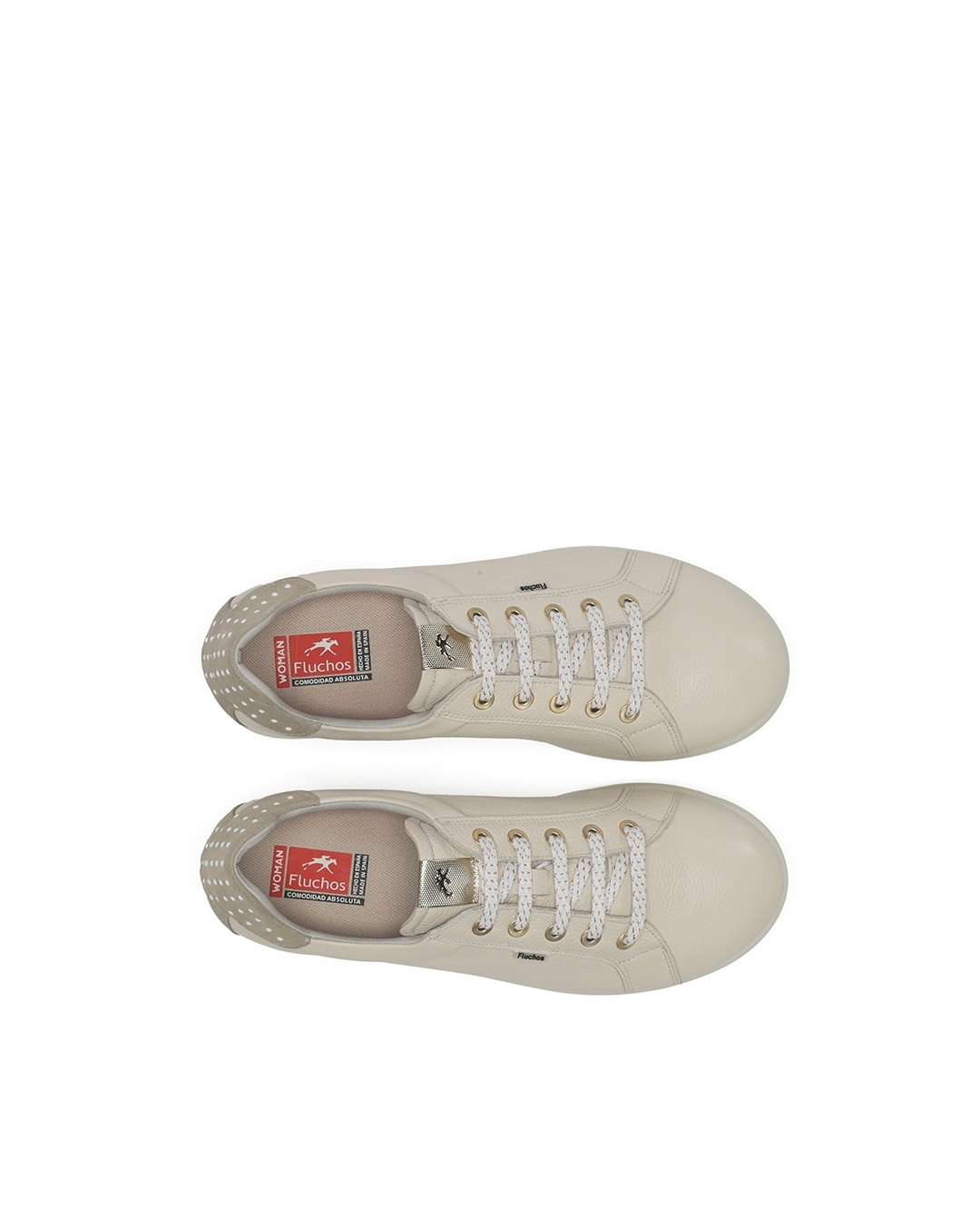 Zapatos de cordones de mujer fabricados en piel - Fluchos - Marrón Marrón-5