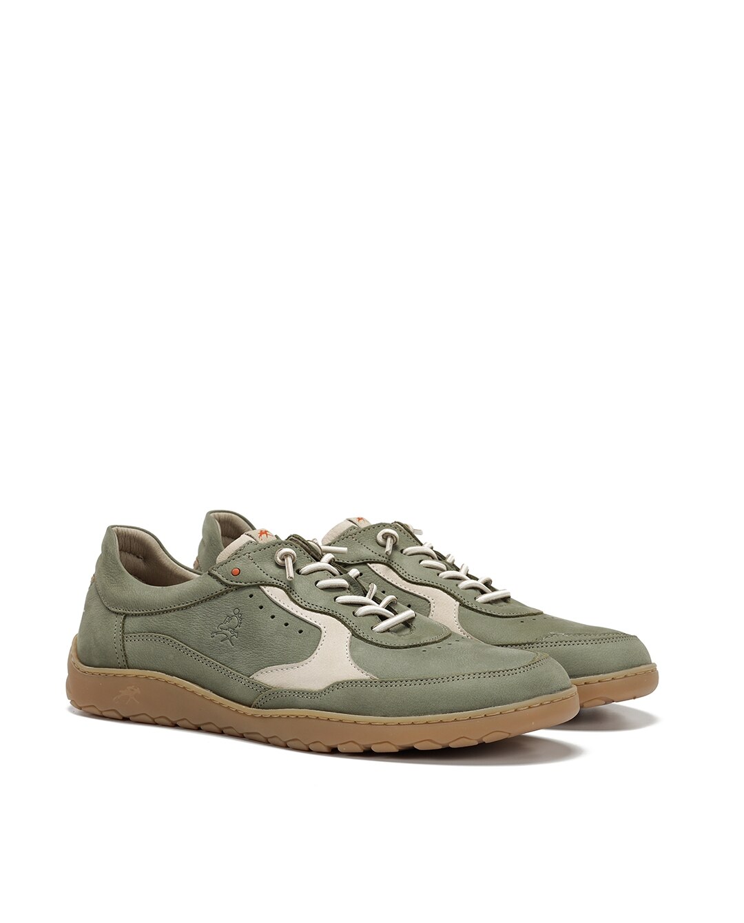 Zapatos de cordones de hombre fabricados en nobuck - Fluchos - Verde Verde-3