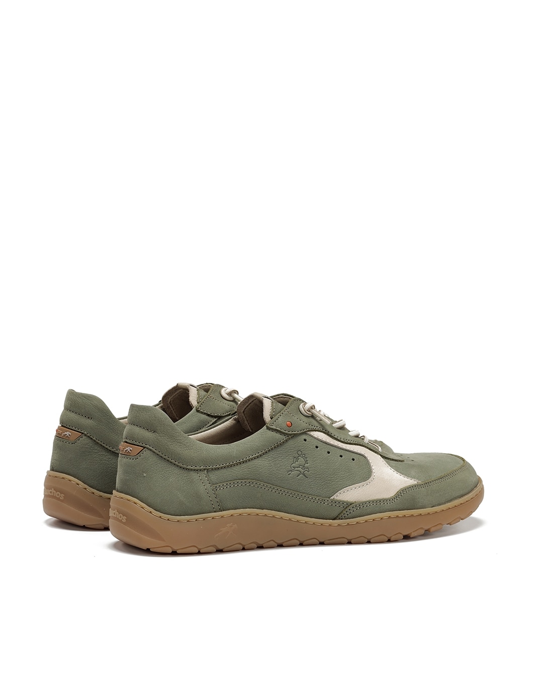 Zapatos de cordones de hombre fabricados en nobuck - Fluchos - Verde Verde-2