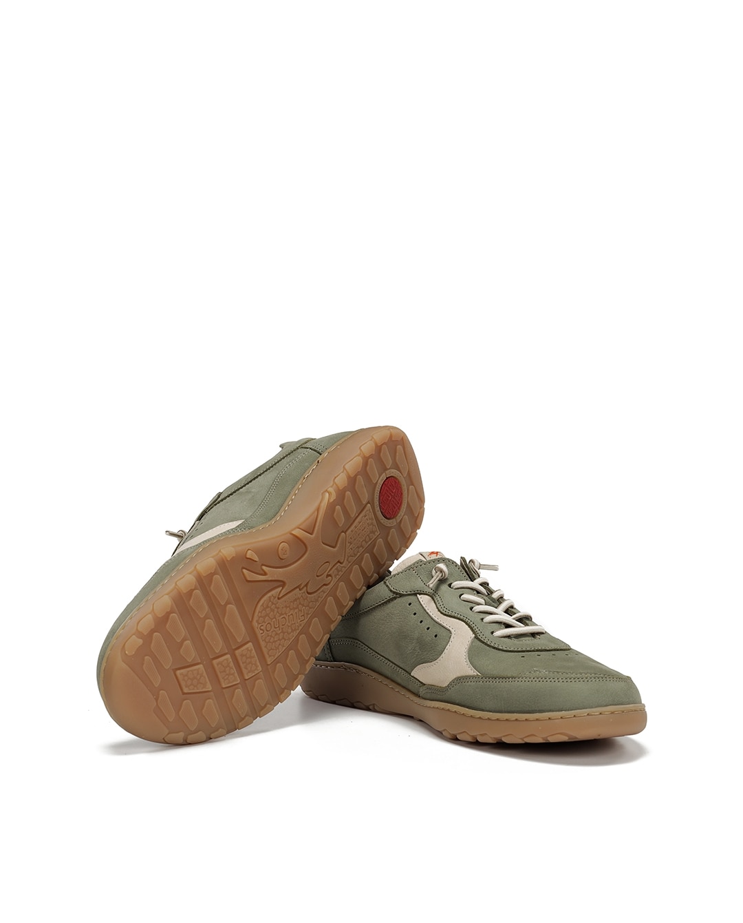 Zapatos de cordones de hombre fabricados en nobuck - Fluchos - Verde Verde-4