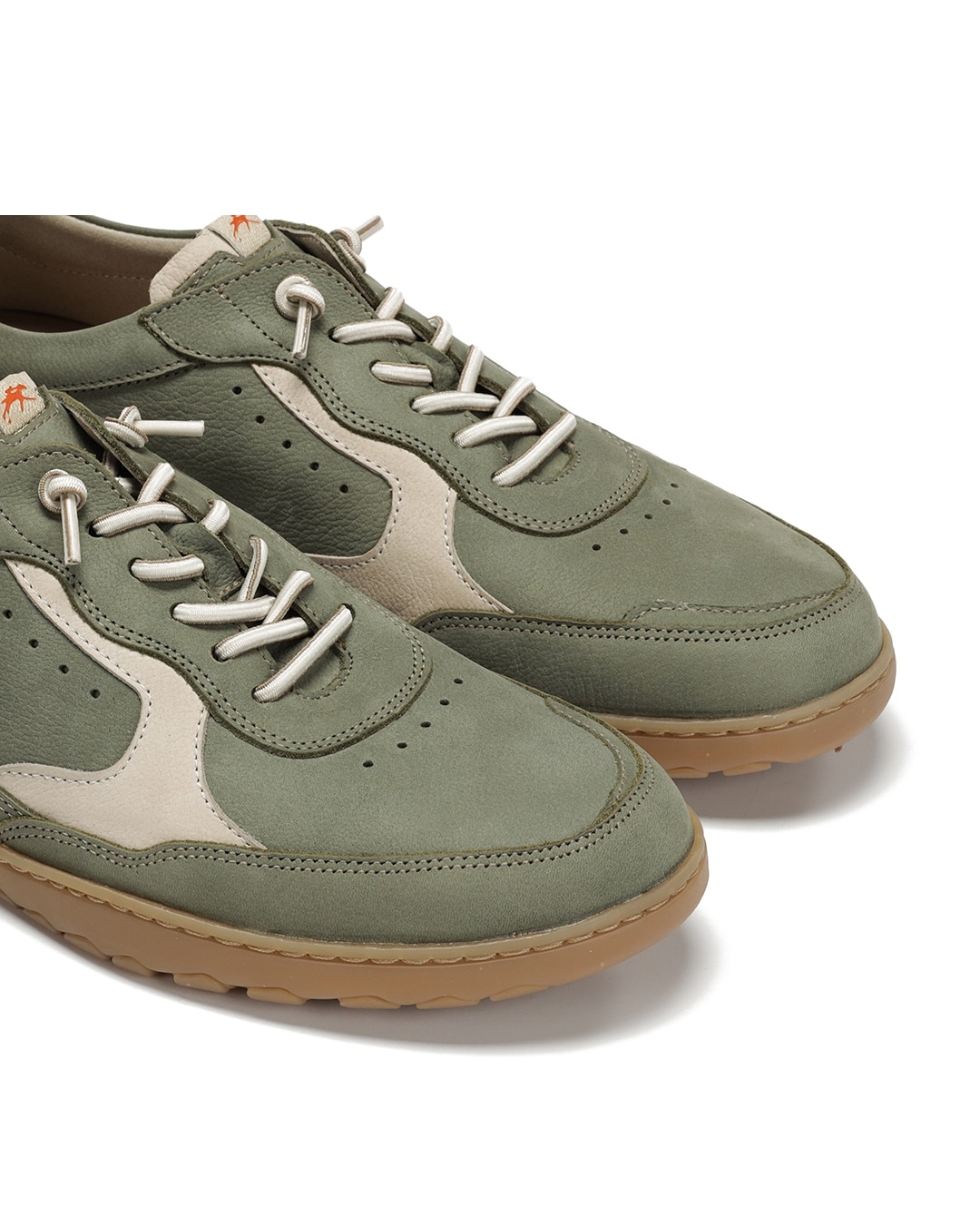 Zapatos de cordones de hombre fabricados en nobuck - Fluchos - Verde Verde-6