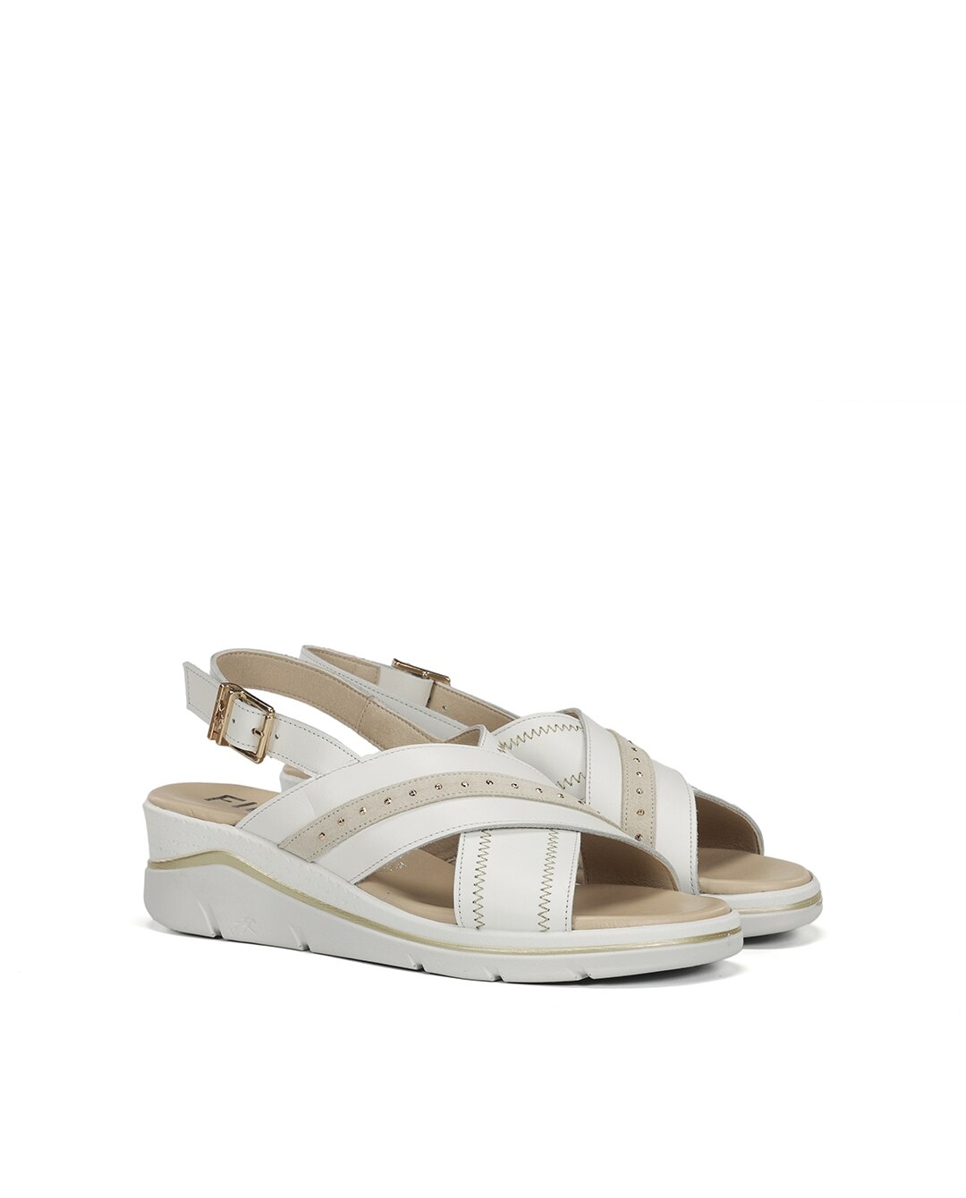 Sandalias de mujer fabricados en piel - Fluchos - Blanco Blanco-3