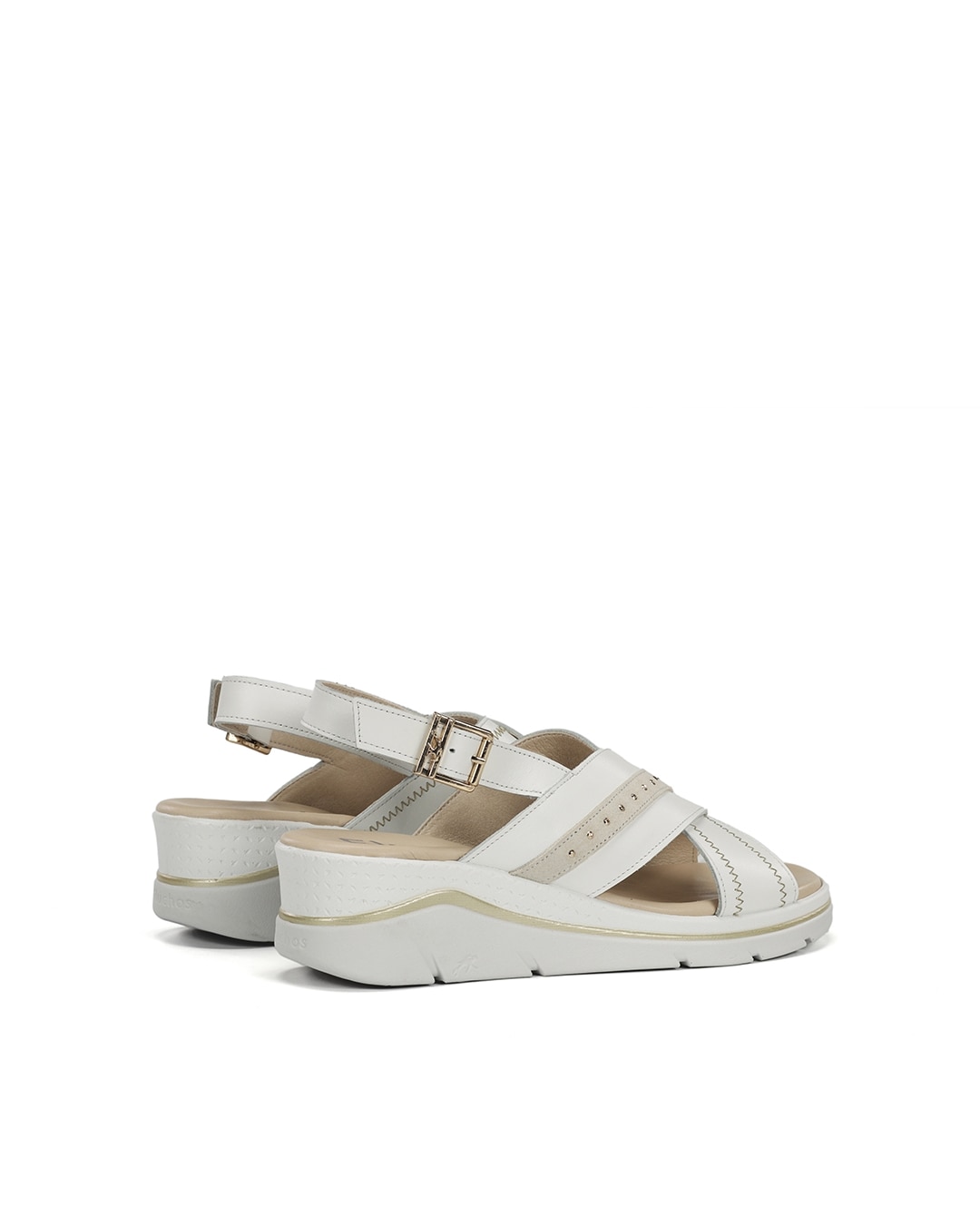 Sandalias de mujer fabricados en piel - Fluchos - Blanco Blanco-2