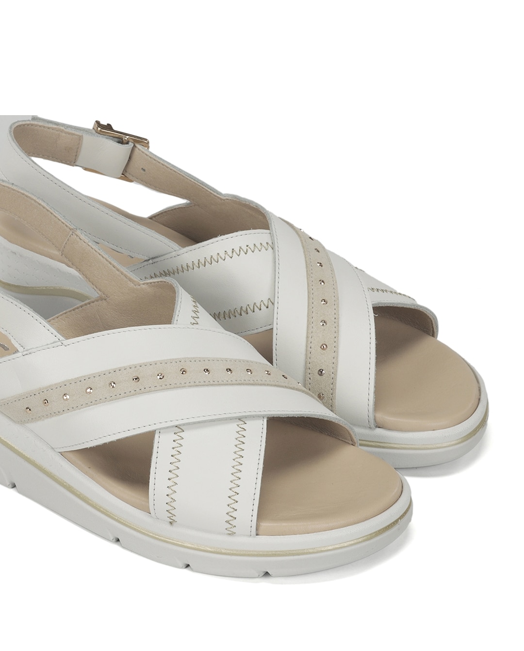 Sandalias de mujer fabricados en piel - Fluchos - Blanco Blanco-6