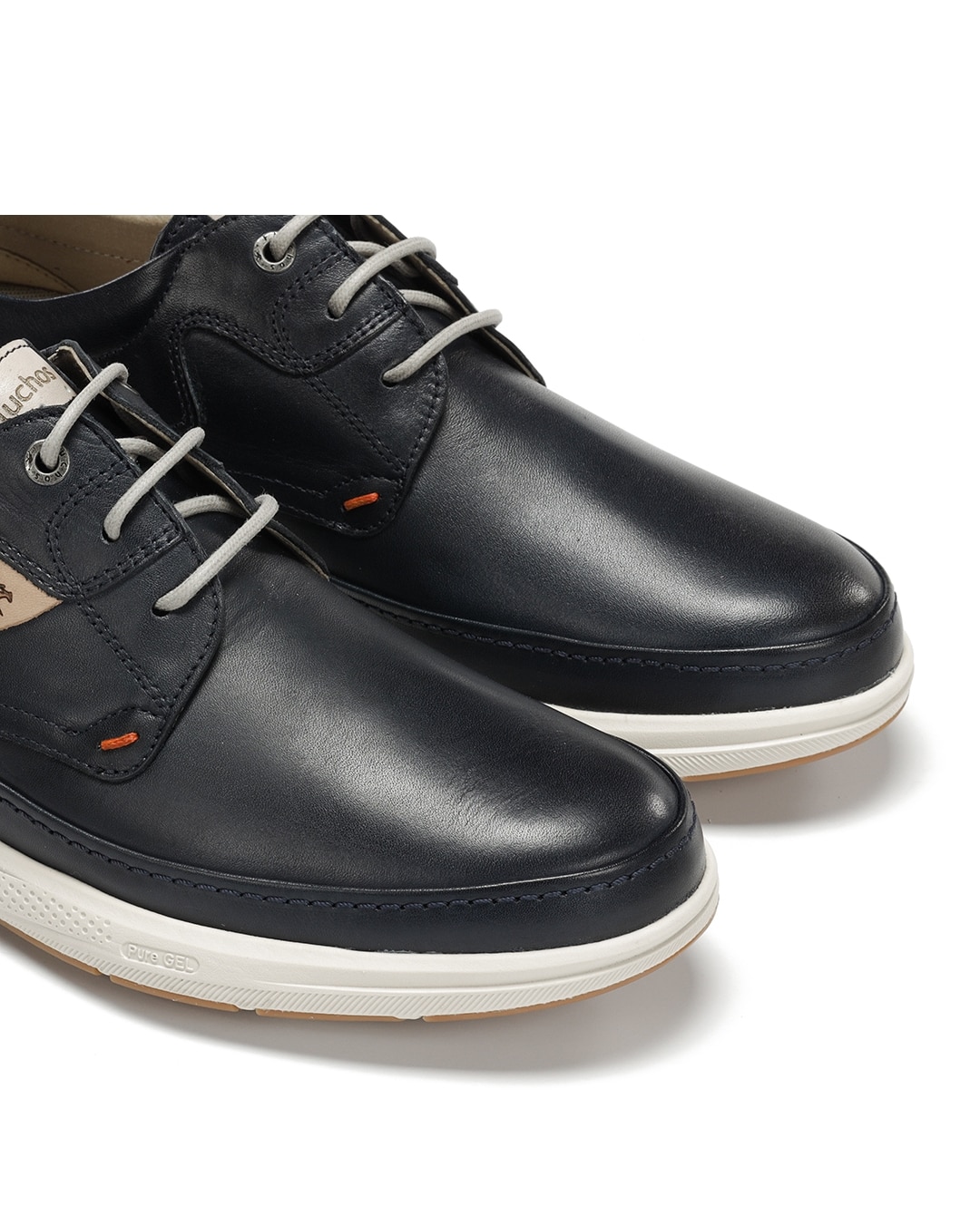 Zapatos de cordones de hombre fabricados en piel - Fluchos - Azul Azul-6