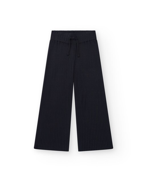Imagen 0 de Pantalón de niña acanalado con cintura elástica y cordón de ajuste