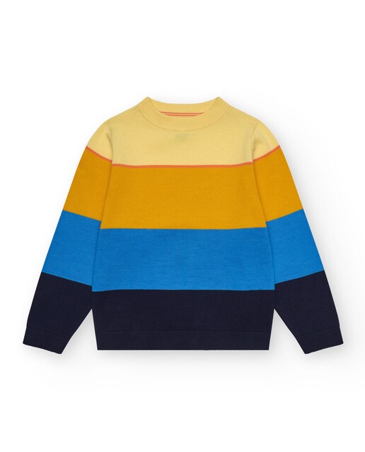 Imagen 0 de Jersey de niño en bloques de color con cuello redondo