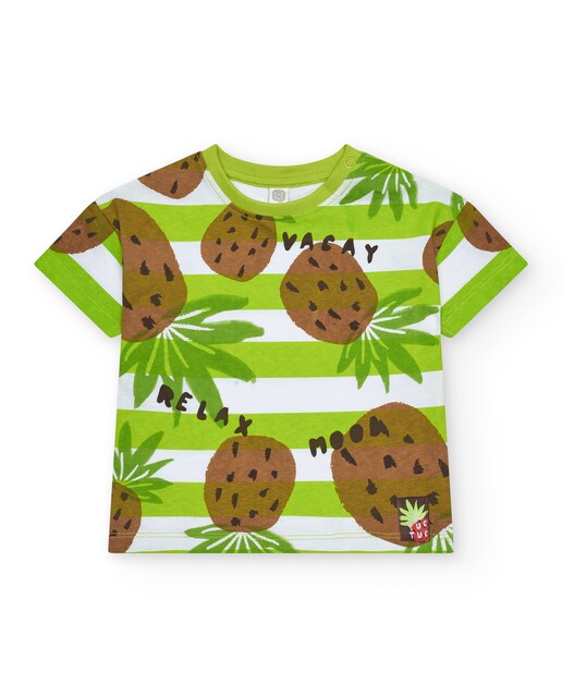 Imagen 0 de Camiseta de bebé niño de manga corta con estampado tropical