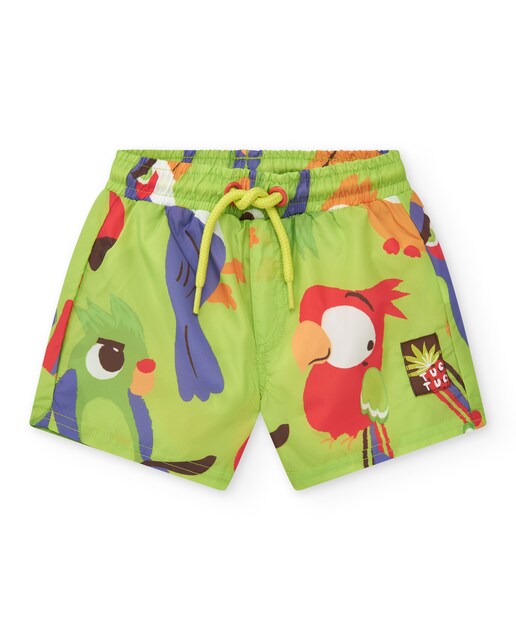 Imagen 0 de Bañador de bebé niño estampado con cordón de ajuste