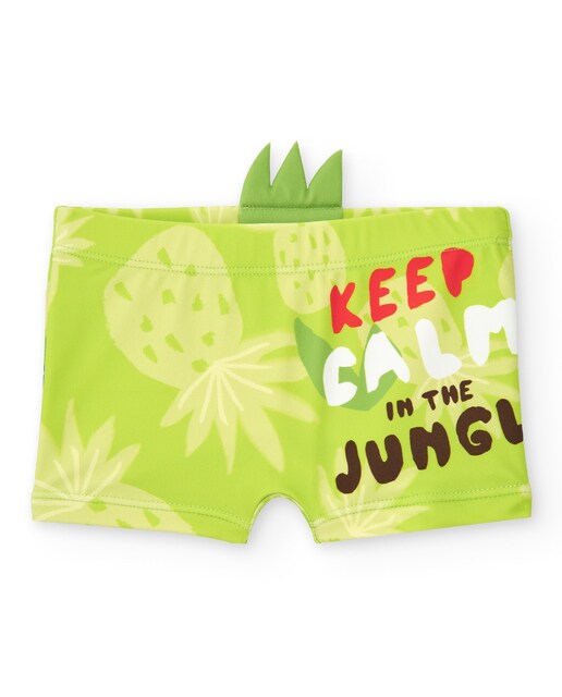 Imagen 0 de Bañador bóxer de bebé niño con estampado tropical