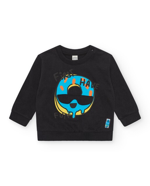 Imagen 0 de Sudadera de niño con cuello redondo y dibujo frontal