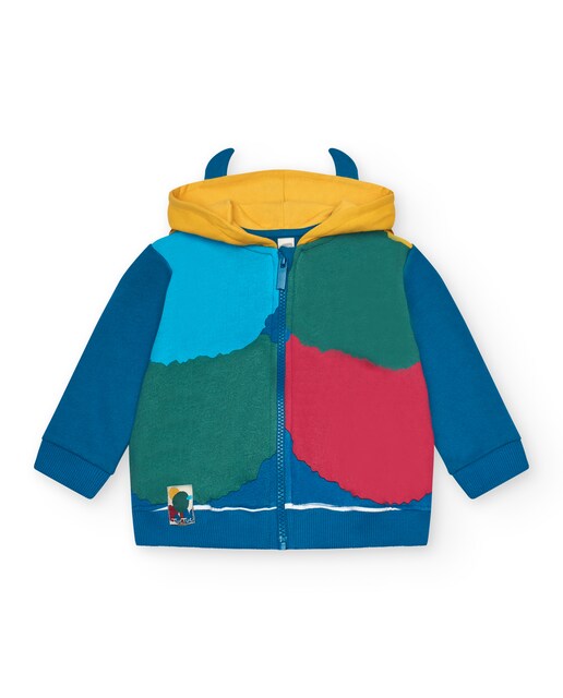 Imagen 0 de Sudadera de niño con capucha y cierre de cremallera
